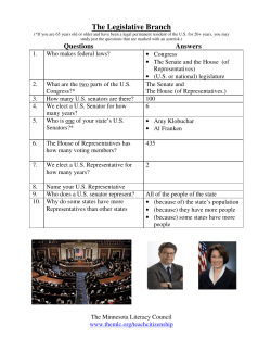 The Legislative Branch - Minnesota Literacy Council