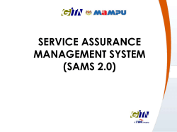service assurance management system (sams 2.0) - COTS