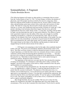 Somnambulism. A Fragment