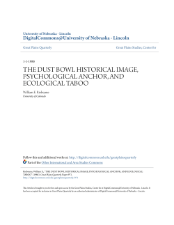 the dust bowl historical image, psychological anchor, and ecological