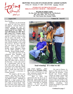 It`s what we do! - Ronnie Tullos Evangelistic Association