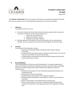 President`s Ambassador BI-LAWS