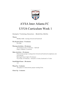 AYSA Inter Atlanta FC U5/U6 Curriculum Week 1