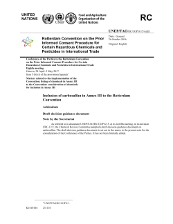 UNITED NATIONS S Rotte Infor Certa Pesti Inclu Conv erdam Co