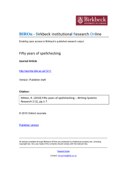 - BIROn - Birkbeck Institutional Research Online