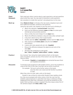 Level 2 4.2 Lesson Plan