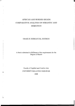 AFRICAN AND BORNEO BEADS: COMPARATIVE ANALYSIS OF