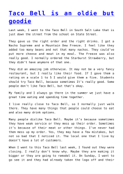 Taco Bell is an oldie but goodie