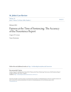 The Accuracy of the Presentence Report