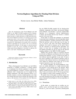 Newton-Raphson Algorithms for Floating