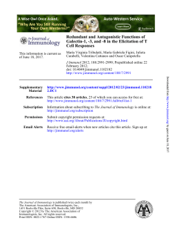 Cell Responses Galectin-1, -3, and