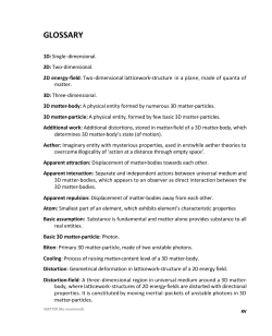 glossary - MATTER (Re