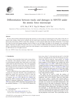 Differentiation between tracks and damages in SSNTD under the