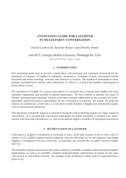 ANNOTATION GUIDE FOR LAUGHTER IN MULTI-PARTY