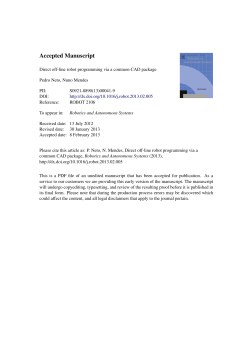 Direct off-line robot programming via a common CAD package
