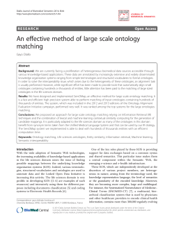 An effective method of large scale ontology matching