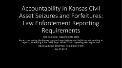 Accountability in Civil Asset Seizures and Forfeitures
