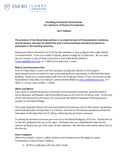 Hooding Instructions - Laney Graduate School