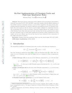 On Fast Implementation of Clenshaw-Curtis and Fej\`{e} r