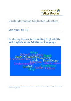 SNAP Shot 10 - University of Glasgow