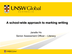 A school-wide approach to marking writing