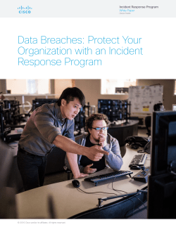 Data Breaches: Protect Your Organization with an Incident