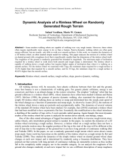 Dynamic Analysis of a Rimless Wheel on Randomly Generated