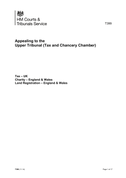Appealing to the Upper Tribunal (Tax and Chancery Chamber)