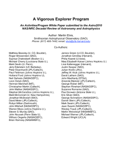 A Vigorous Explorer Program - High Energy Astrophysics Division