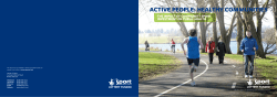 ACTIVe PeOPLe: heALThy COmmunITIes