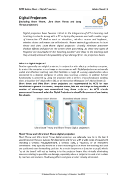 digital projectors - PDST
