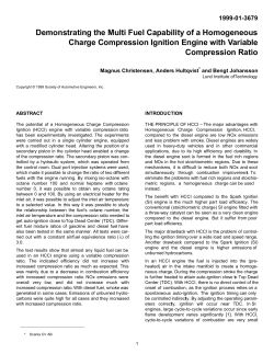 Demonstrating the Multi Fuel Capability of a Homogeneous Charge
