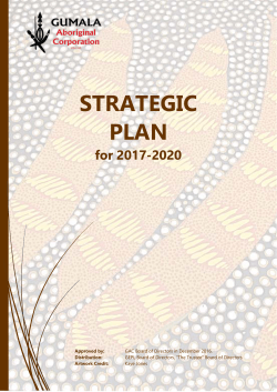 GAC Strategic Plan 2017-2020 - Gumala Aboriginal Corporation