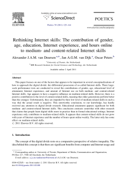 Rethinking Internet skills