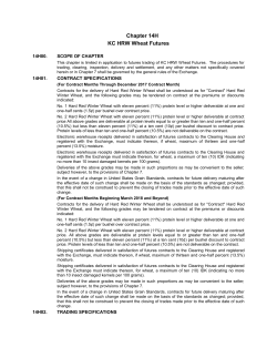 Chapter 14H KC HRW Wheat Futures