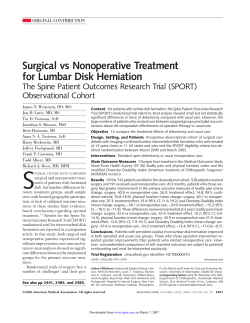 Surgical vs Nonoperative Treatment for Lumbar Disk Herniation