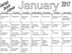 Exercise Calendar