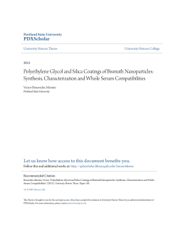 Polyethylene Glycol and Silica Coatings of Bismuth