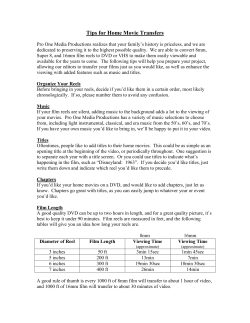 Tips for Home Movie Transfers