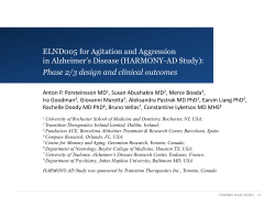 ELND005 for Agitation and Aggression in Alzheimer`s Disease