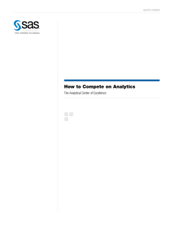 How to Compete on Analytics