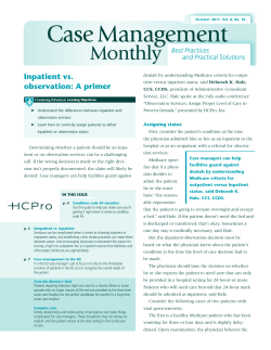 Deciding When Outpatient Procedures Warrant Inpatient Status