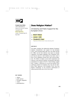 Does Religion Matter?