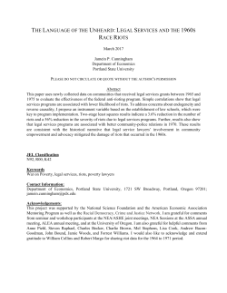 the language of the unheard: legal services and the 1960s race riots