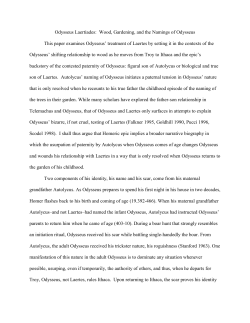 Odysseus Laertiades: Wood, Gardening, and the