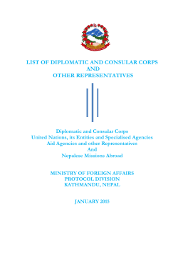 list of diplomatic and consular corps and other representatives