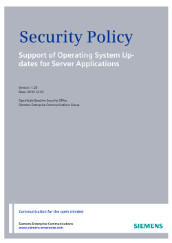 Support of Operating System Updates for Server Applications