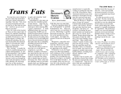 Trans Fats - Natural Healthcare Center