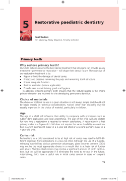 5 Restorative paediatric dentistry