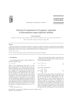Numerical computation of Lyapunov exponents in
